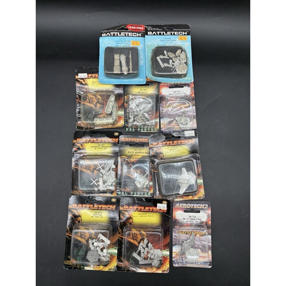 BattleTech Ral Partha Lot of 11 Sealed Miniatures Vehicles & Transports